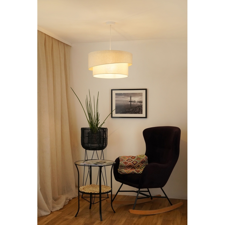 Brilagi - Hanglamp aan een koord SHINE 1xE27/15W/230V diameter 50 cm crème