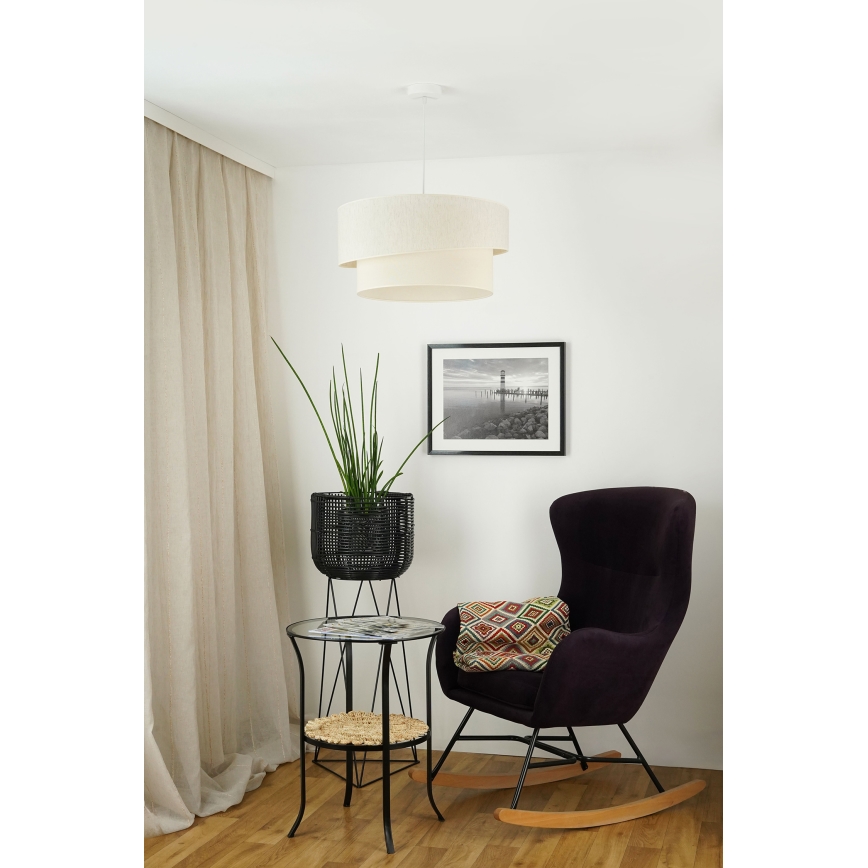Brilagi - Hanglamp aan een koord SHINE 1xE27/15W/230V diameter 50 cm crème