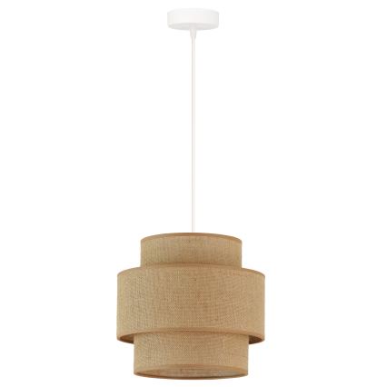 Brilagi - Hanglamp aan een koord SPACE YUTE 1xE27/15W/230V diameter 25 cm beige/wit