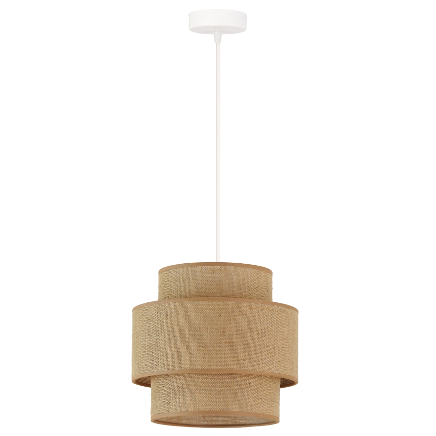 Brilagi - Hanglamp aan een koord SPACE YUTE 1xE27/15W/230V diameter 25 cm beige/wit