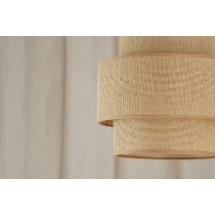 Brilagi - Hanglamp aan een koord SPACE YUTE 1xE27/15W/230V diameter 25 cm beige/wit