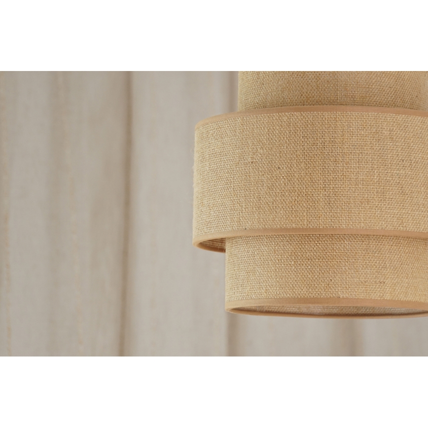 Brilagi - Hanglamp aan een koord SPACE YUTE 1xE27/15W/230V diameter 25 cm beige/wit