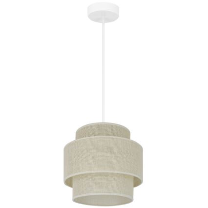 Brilagi - Hanglamp aan een koord SPACE YUTE 1xE27/15W/230V diameter 25 cm crème/wit