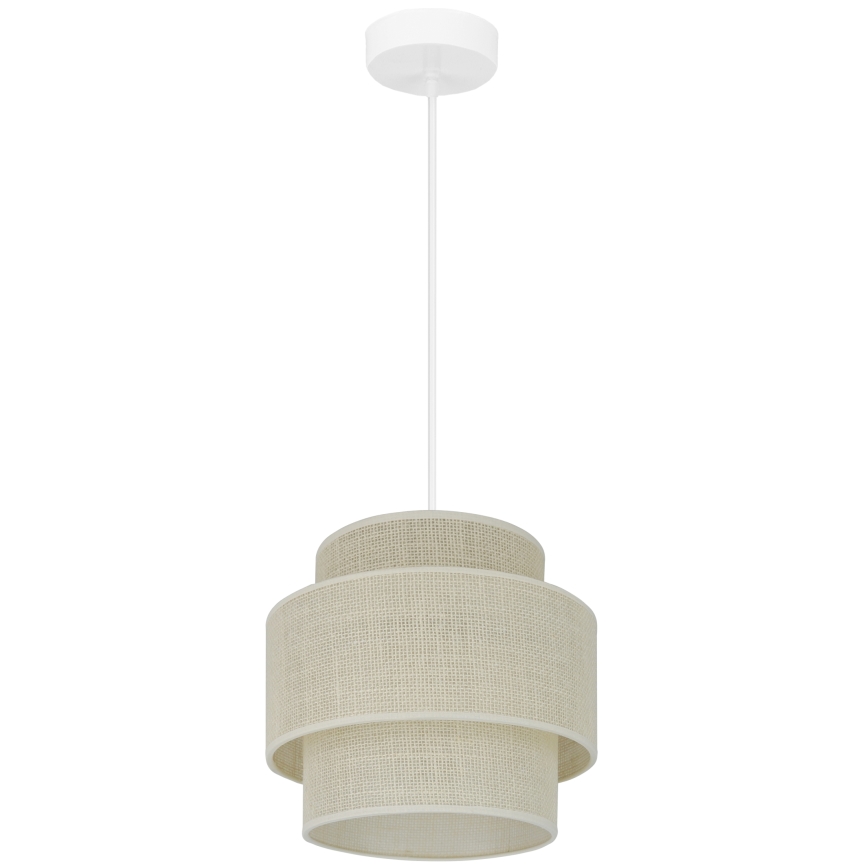 Brilagi - Hanglamp aan een koord SPACE YUTE 1xE27/15W/230V diameter 25 cm crème/wit