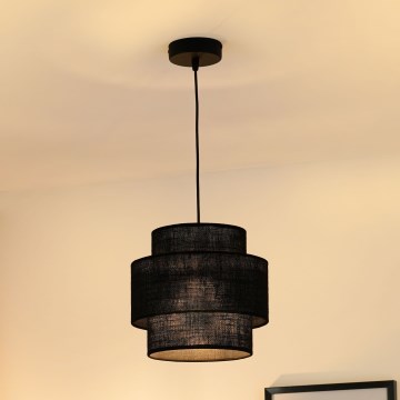 Brilagi - Hanglamp aan een koord SPACE YUTE 1xE27/15W/230V diameter 25 cm zwart
