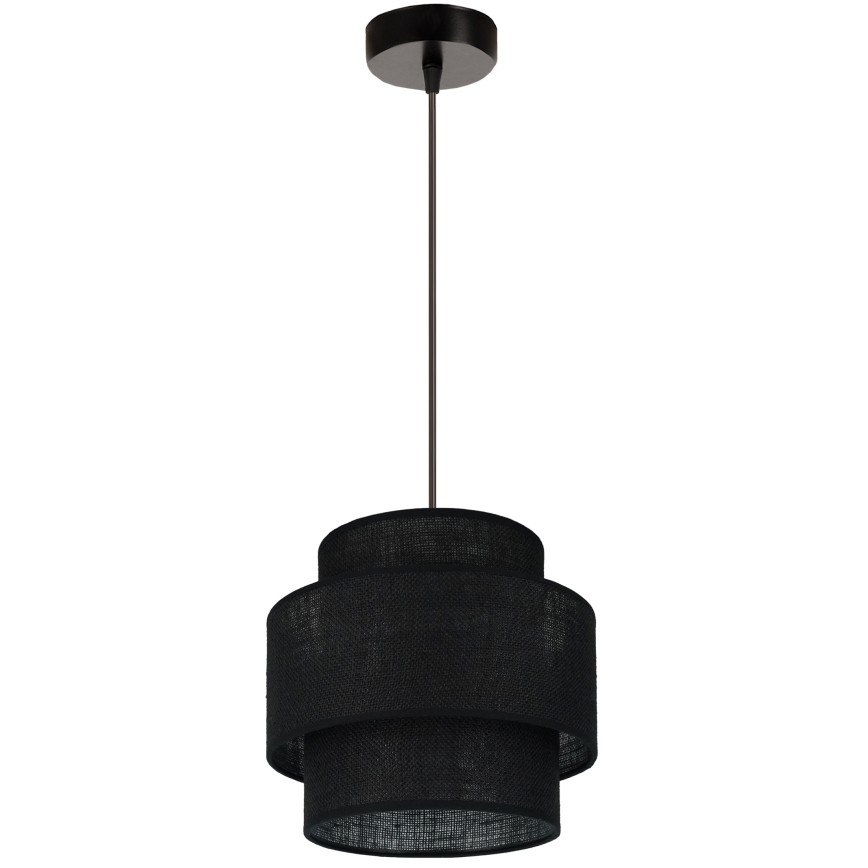 Brilagi - Hanglamp aan een koord SPACE YUTE 1xE27/15W/230V diameter 25 cm zwart