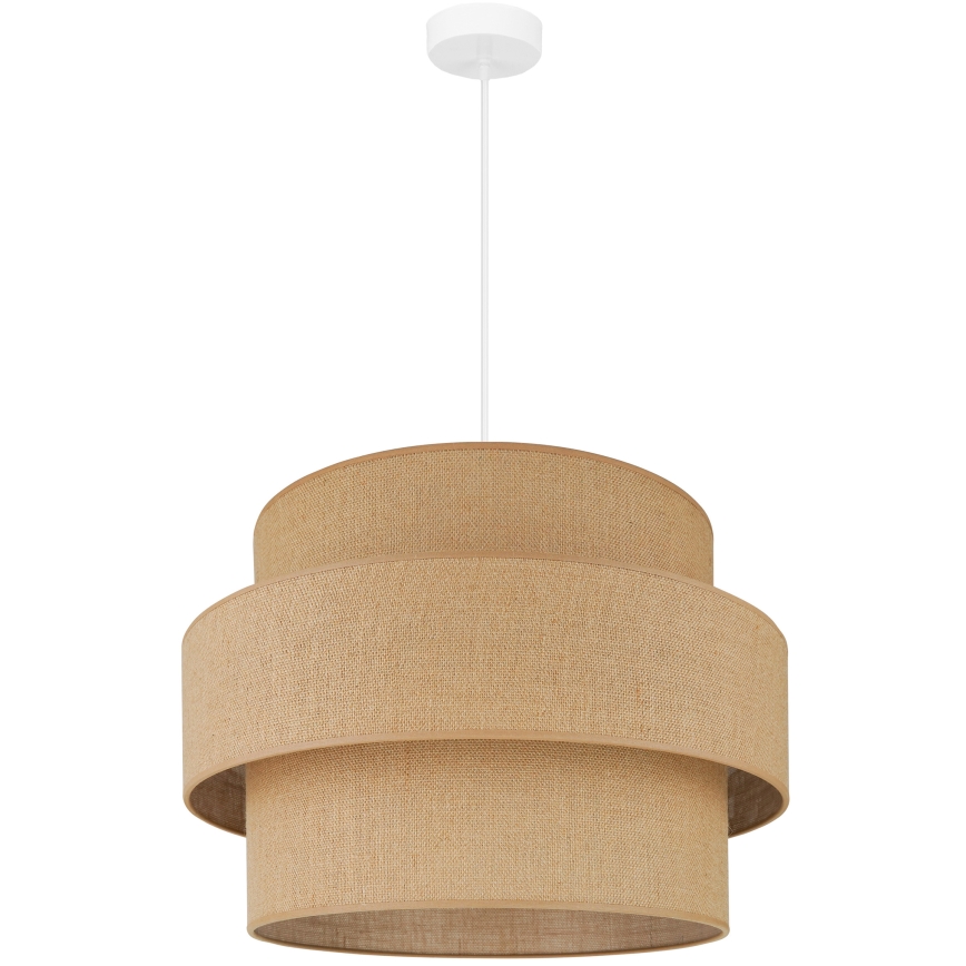 Brilagi - Hanglamp aan een koord SPACE YUTE 1xE27/15W/230V diameter 50 cm beige/wit