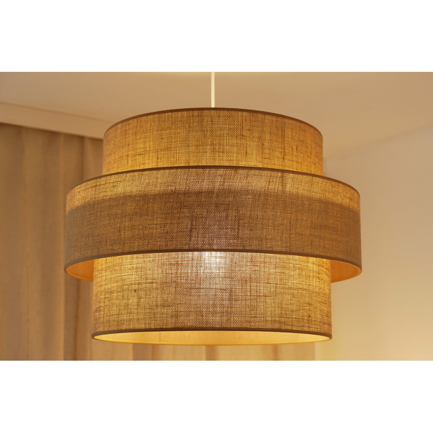 Brilagi - Hanglamp aan een koord SPACE YUTE 1xE27/15W/230V diameter 50 cm beige/wit