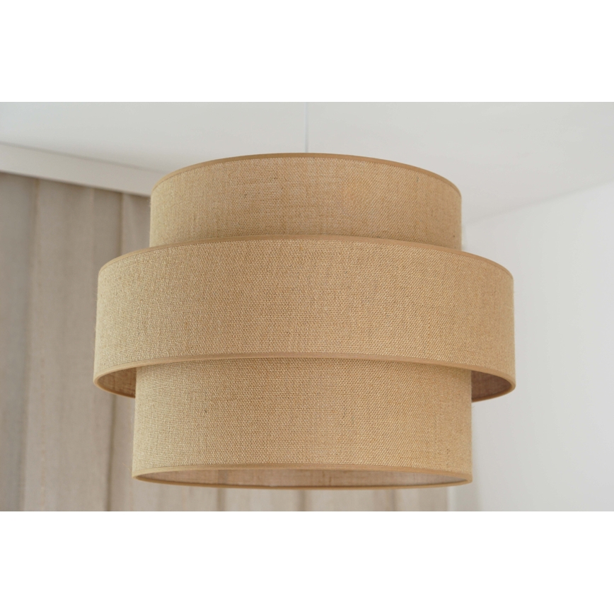 Brilagi - Hanglamp aan een koord SPACE YUTE 1xE27/15W/230V diameter 50 cm beige/wit