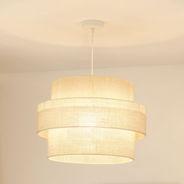 Brilagi - Hanglamp aan een koord SPACE YUTE 1xE27/15W/230V diameter 50 cm crème/wit