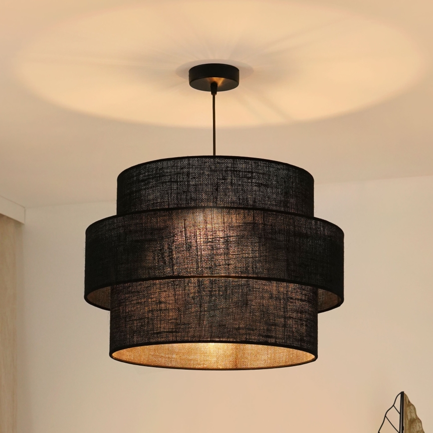 Brilagi - Hanglamp aan een koord SPACE YUTE 1xE27/15W/230V diameter 50 cm zwart