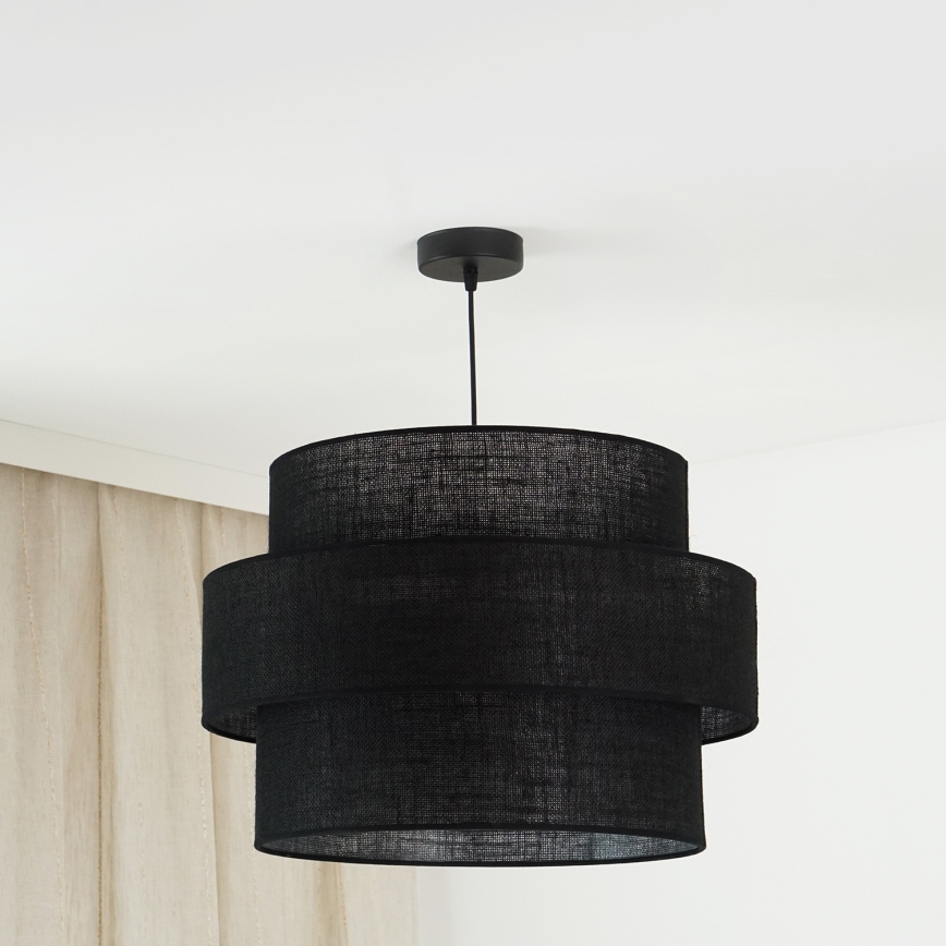 Brilagi - Hanglamp aan een koord SPACE YUTE 1xE27/15W/230V diameter 50 cm zwart