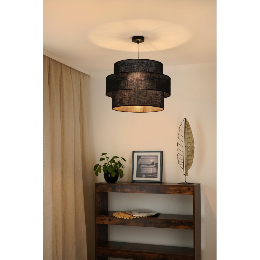 Brilagi - Hanglamp aan een koord SPACE YUTE 1xE27/15W/230V diameter 50 cm zwart
