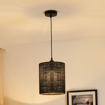 Brilagi - Hanglamp aan een koord TUBES 1xE27/15W/230V diameter 20 cm zwart