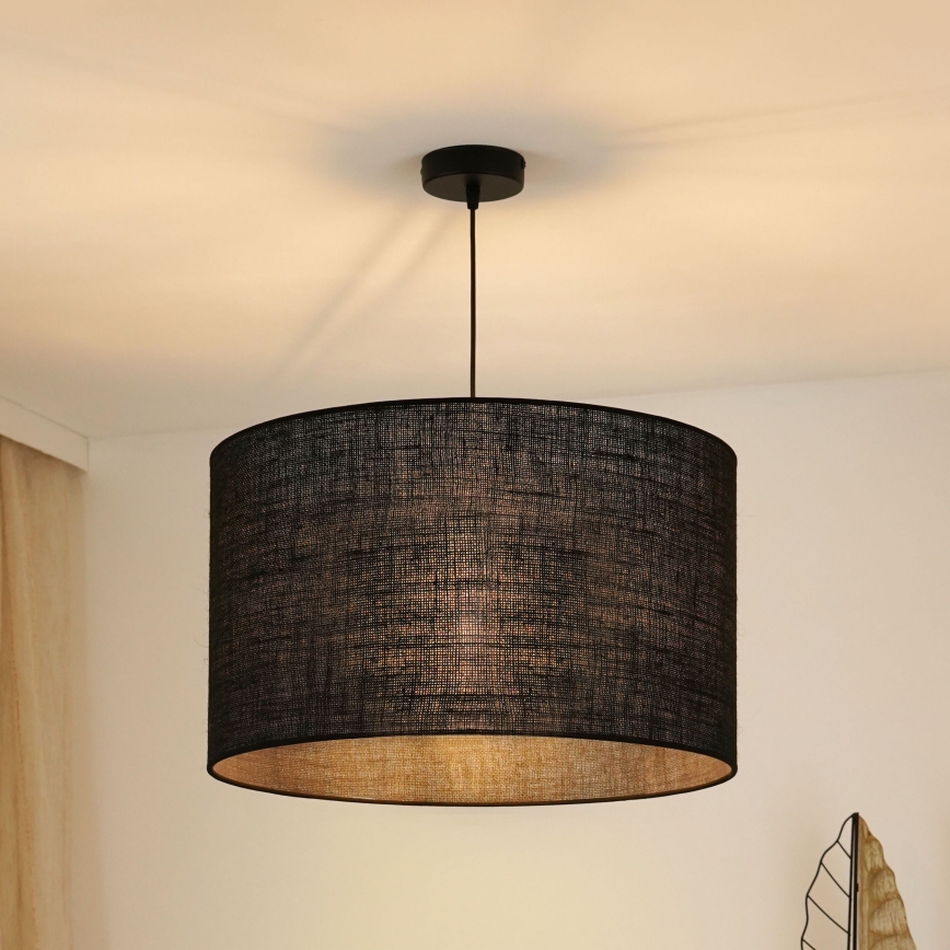Brilagi - Hanglamp aan een koord TUBES ROLLER 1xE27/15W/230V diameter 50 cm zwart
