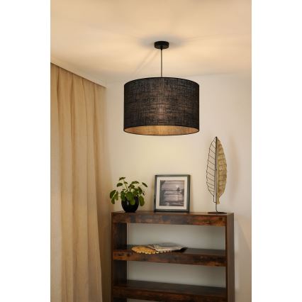 Brilagi - Hanglamp aan een koord TUBES ROLLER 1xE27/15W/230V diameter 50 cm zwart