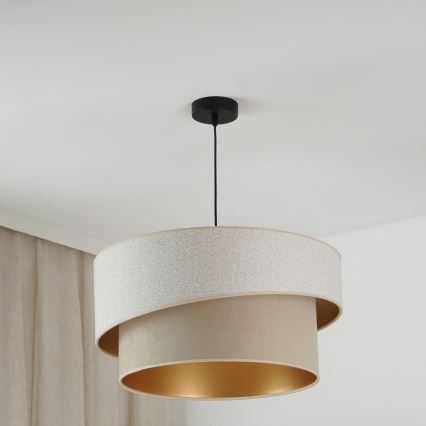Brilagi - Hanglamp aan een koord VEGAS SHINE 1xE27/15W/230V diameter 50 cm crème/beige