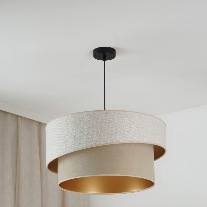 Brilagi - Hanglamp aan een koord VEGAS SHINE 1xE27/15W/230V diameter 50 cm crème/beige