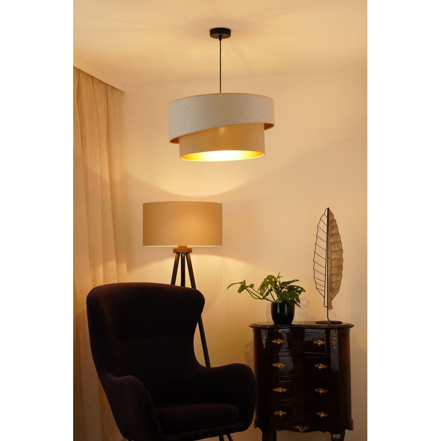 Brilagi - Hanglamp aan een koord VEGAS SHINE 1xE27/15W/230V diameter 50 cm crème/beige