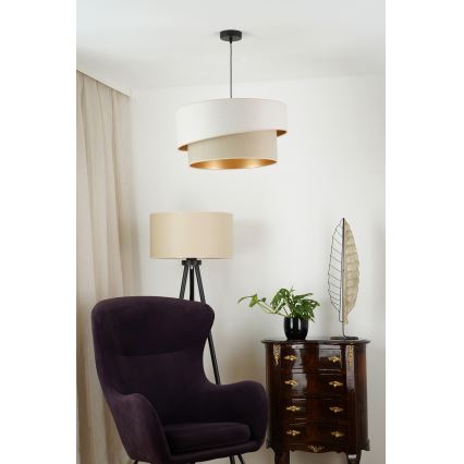 Brilagi - Hanglamp aan een koord VEGAS SHINE 1xE27/15W/230V diameter 50 cm crème/beige