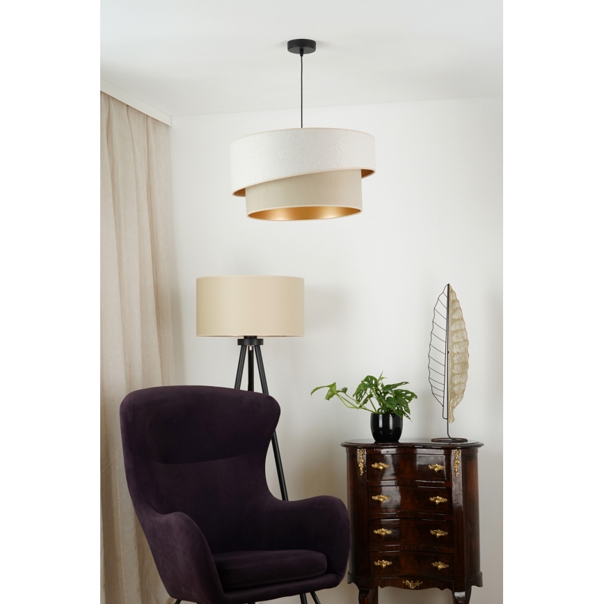 Brilagi - Hanglamp aan een koord VEGAS SHINE 1xE27/15W/230V diameter 50 cm crème/beige