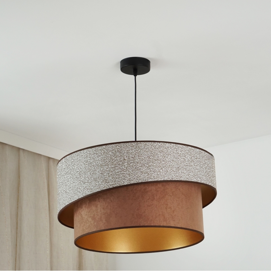 Brilagi - Hanglamp aan een koord VEGAS SHINE 1xE27/15W/230V diameter 50 cm grijs/bruin