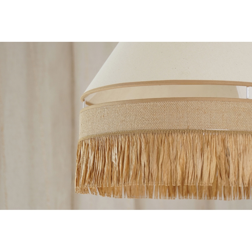 Brilagi - Hanglamp aan een koord WINNETOU AVIGNION 1xE27/15W/230V diameter 35 cm bruin/crème