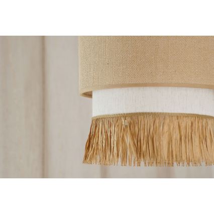 Brilagi - Hanglamp aan een koord WINNETOU BOHO 1xE27/15W/230V diameter 25 cm bruin/crème