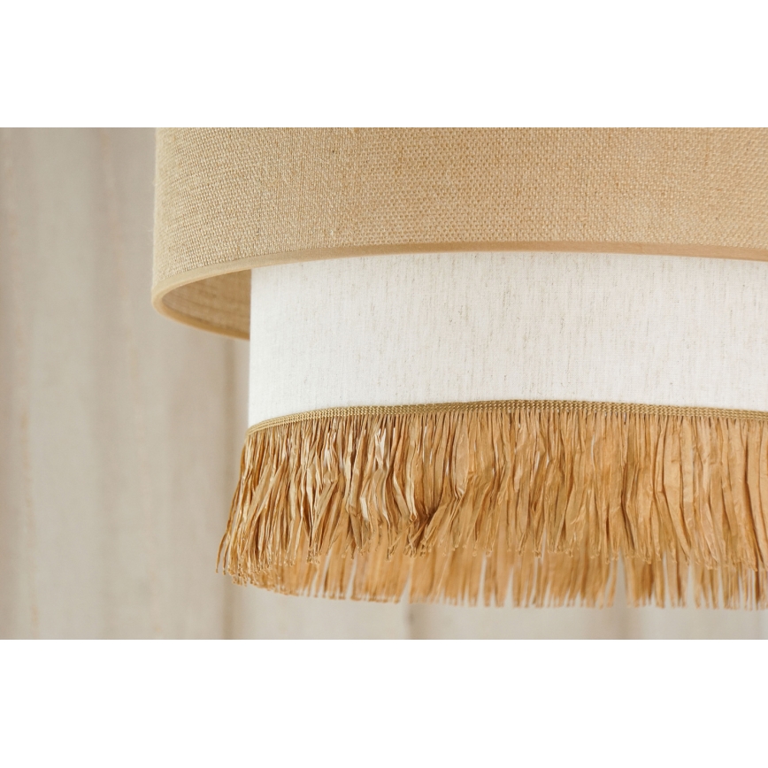 Brilagi - Hanglamp aan een koord WINNETOU BOHO 1xE27/15W/230V diameter 45 cm bruin/crème