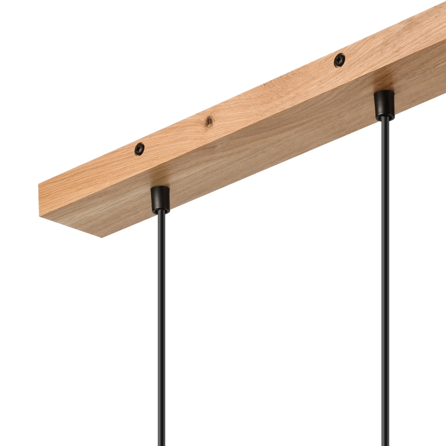 Brilagi - Hanglamp aan een koord WOODY BASKET 2xE27/60W/230V eiken