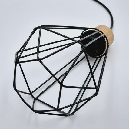 Brilagi - Hanglamp aan een koord WOODY BASKET 2xE27/60W/230V eiken