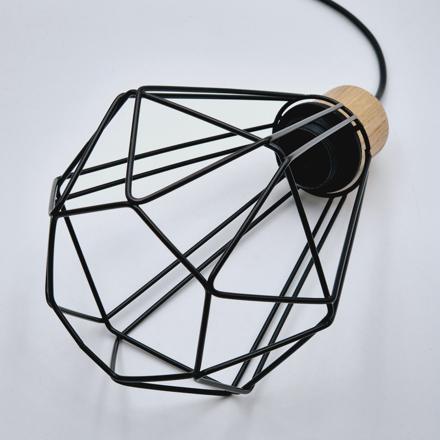 Brilagi - Hanglamp aan een koord WOODY BASKET 2xE27/60W/230V eiken