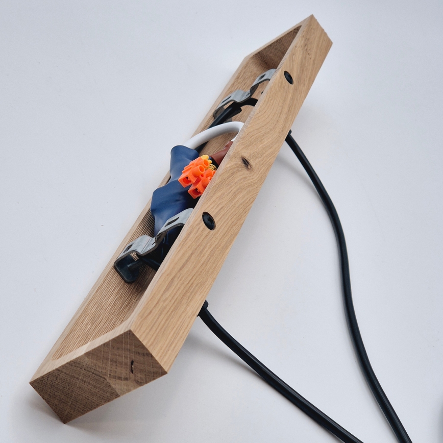 Brilagi - Hanglamp aan een koord WOODY BASKET 2xE27/60W/230V eiken