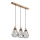 Brilagi - Hanglamp aan een koord WOODY BASKET 3xE27/60W/230V eiken