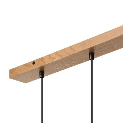 Brilagi - Hanglamp aan een koord WOODY BASKET 3xE27/60W/230V eiken