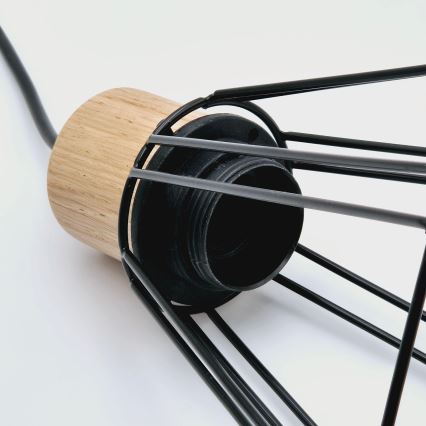 Brilagi - Hanglamp aan een koord WOODY BASKET 3xE27/60W/230V eiken
