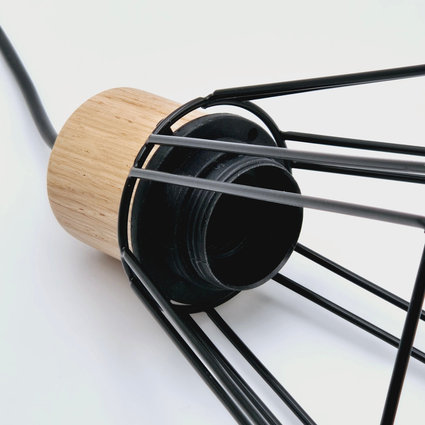 Brilagi - Hanglamp aan een koord WOODY BASKET 3xE27/60W/230V eiken