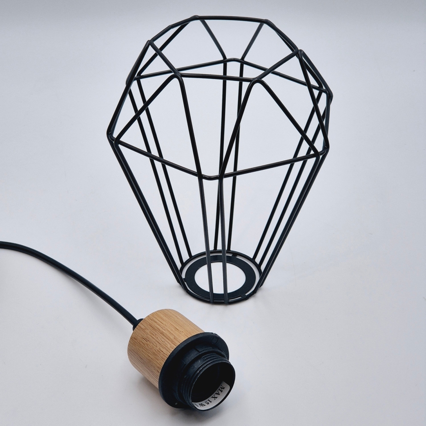 Brilagi - Hanglamp aan een koord WOODY BASKET 3xE27/60W/230V eiken