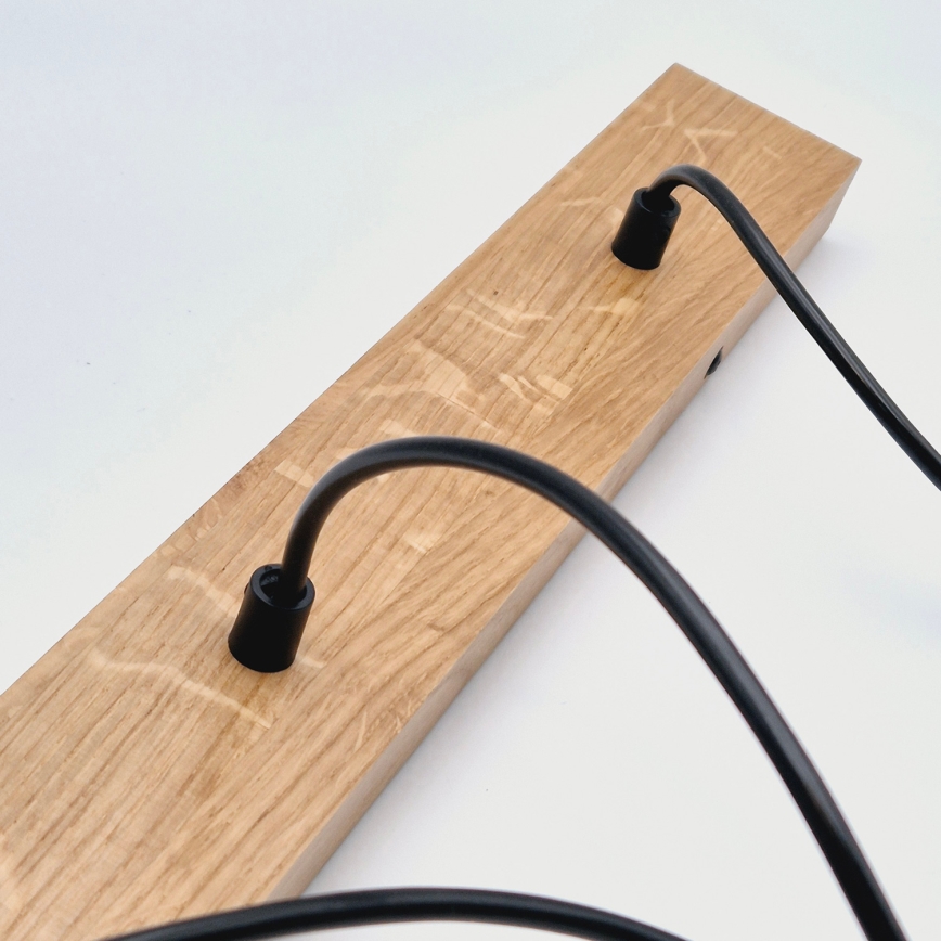 Brilagi - Hanglamp aan een koord WOODY BASKET 3xE27/60W/230V eiken