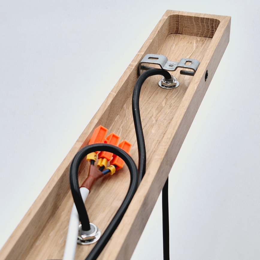 Brilagi - Hanglamp aan een koord WOODY BASKET 3xE27/60W/230V eiken