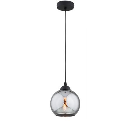Brilagi - Hanglamp aan kabel 1xE27/60W/230V zwart/rookgrijs