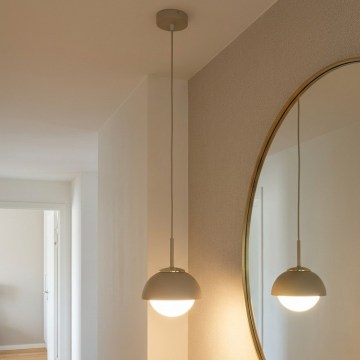 Brilagi - Hanglamp aan kabel 1xE27/60W/230V Ø 18 cm beige/goud