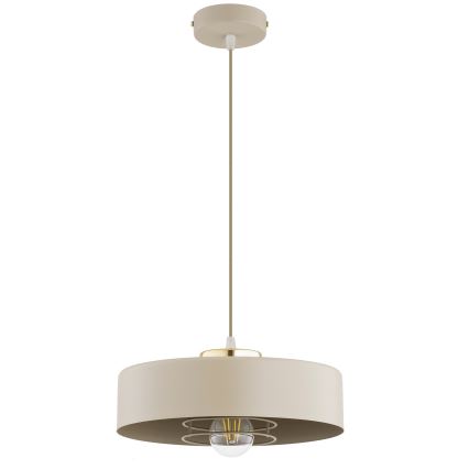 Brilagi - Hanglamp aan kabel 1xE27/60W/230V Ø 30 cm beige/goud