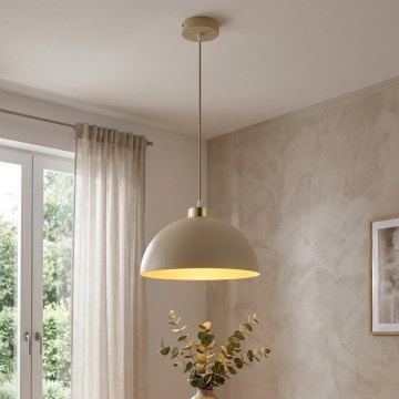 Brilagi - Hanglamp aan kabel 1xE27/60W/230V Ø 30 cm beige/goud
