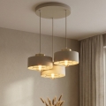 Brilagi - Hanglamp aan kabel 3xE27/60W/230V beige/goud