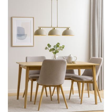 Brilagi - Hanglamp aan kabel 3xE27/60W/230V beige/goud