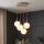 Brilagi - Hanglamp aan kabel 4xE27/60W/230V beige/goud