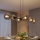 Brilagi - Hanglamp aan kabel 6xE27/60W/230V zwart/rookgrijs