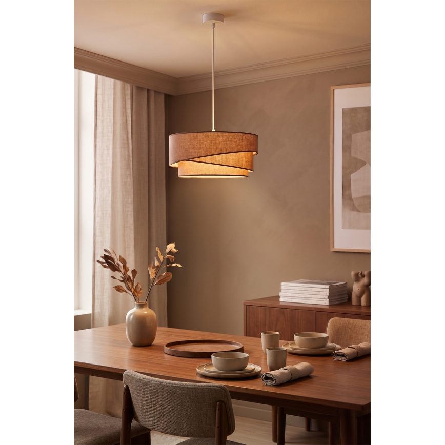 Brilagi - Hanglamp aan kabel ARROW 1xE27/60W/230V Ø 45 cm bruin