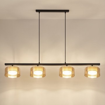 Brilagi - Hanglamp aan kabel AURA LUX 4xGX53/30W/230V zwart/goud